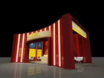 Booth design 3D model