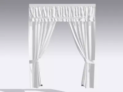 Curtain Low-poly 3D model