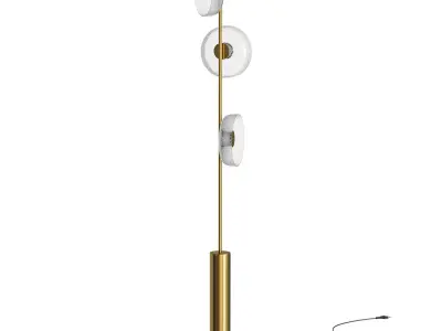 Glacier Crackle Glass Floor Lamp 3D model