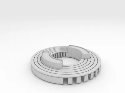 Bench Park 10 3D model