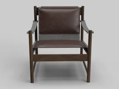 Lounge wood chair 3D model purchase