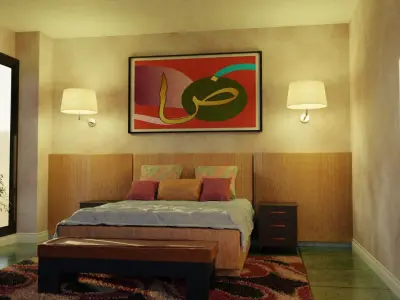 3D - Interior - Bedroom 3D model