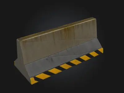 Concrete Barrier  Urban Safety and Tactical Utility 3D model