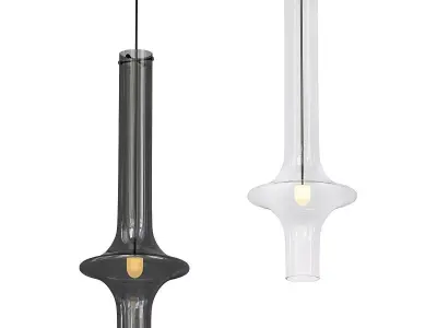 Wonder pendant light with two glass 3D model