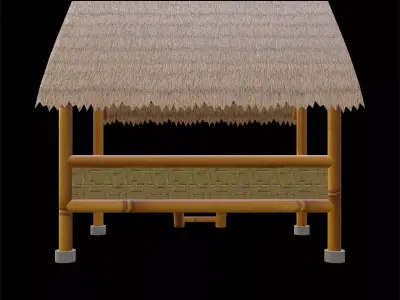 Bamboo Hut Series 01 PBR 4K 3D model