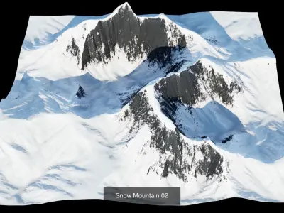 Snow Mountain 3D Model Pack