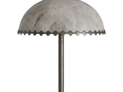 Oceana Black Metal Floor Lamp 3D model