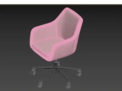 Office chair NORA CREAM 3D model