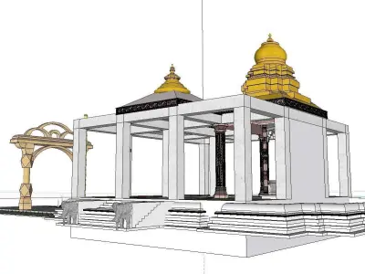 Architecture-Religion-God-Culture-Temple-0272 temple 3D model