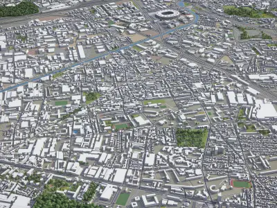 Paris - Seine-Saint-Denis Low-poly 3D model