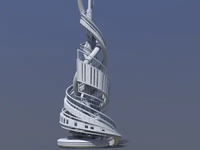 Futuristic Skyscrapers 2023 3D model