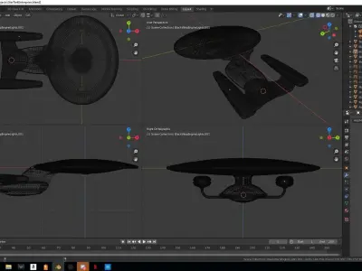 3D Model Star Trek Enterprise from The Next Generation TV Series 3D model