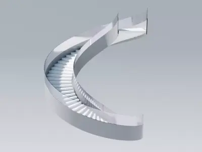 Curverd Stairs 3D model