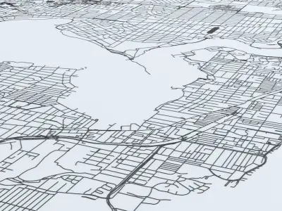 Perth Road Network and Streets 3D model