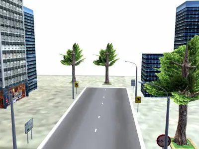 Lowpoly Ultra City Building Low-poly 3D model