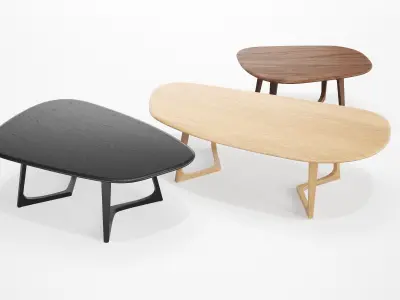 Twist Stone Coffee Tables 3D model