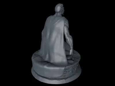 Superman man in cape 3D print model