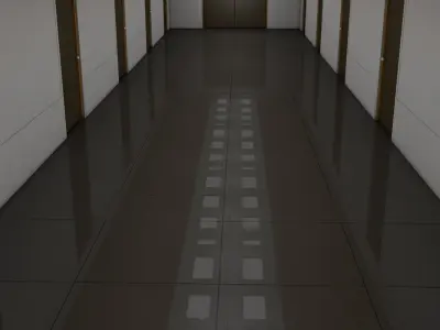 Apartment Corridor  Low-poly 3D model