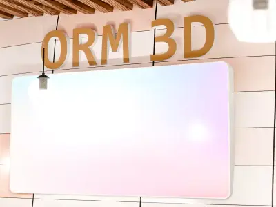 Modern Minimalistic Exhibition Booth Design Blender File 3D model