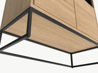 Cabinet with shelves 01 3D model