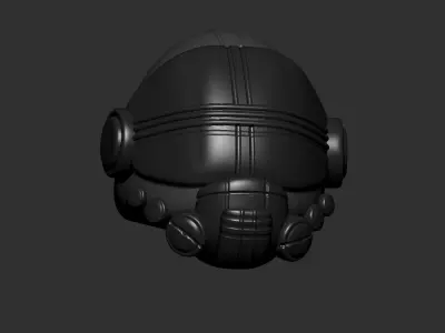 helmet high poly sculpt 3d printable ver 7 3D model 3D model