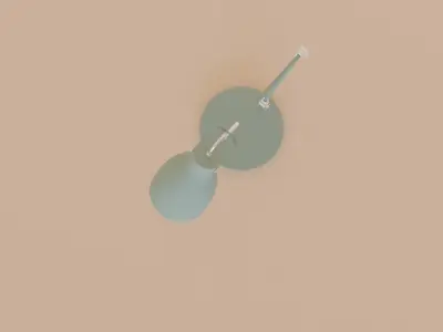 Green Table Desk Lamp 3D Model Free 3D model