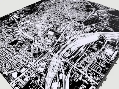 Cityscape Halle Germany 3D model