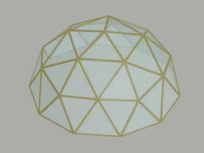 Greenhouse Dome Low-poly 3D model