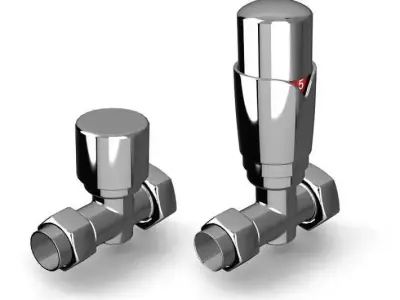 Chrome Valve For Household Use 3D model