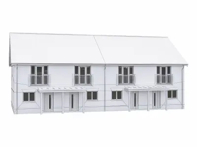Neighborhood Houses P29 Low-poly 3D model
