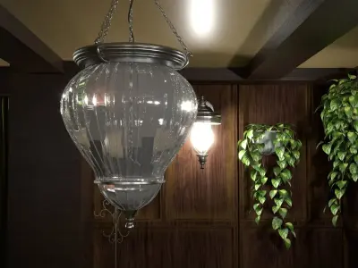 Chandelier and  sconce lightning 3D model