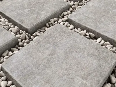 Paving old and pebble 3D model