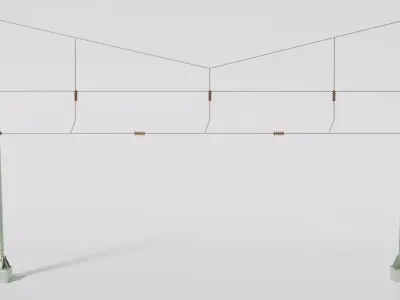 Railtrack cross-span assembly 3D model