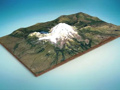Mountain landscape 3D model 11