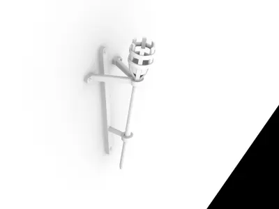 PBR torch metal 3D model