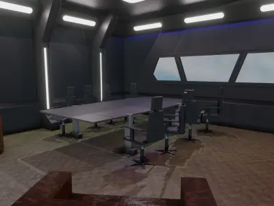 Sci-Fi Conference Room 3D model