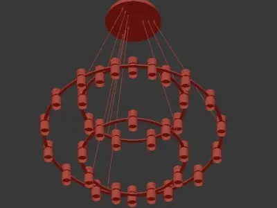 Eurofase modern chandelier 3D model