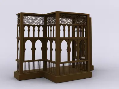 Islamic window Mashrabiya 3D model