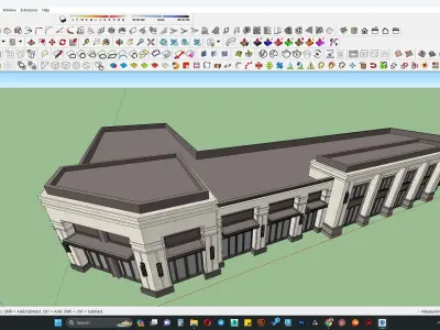 Classical retail shops 3D model