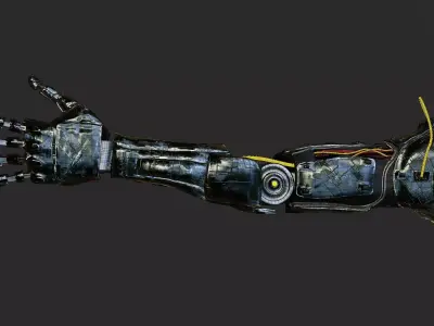 Cybernetic Arm Sci-fi  hand  Low-poly 3D model