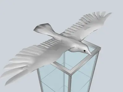 tower with eagle sketchup 3d model 3D model