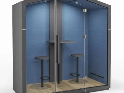 Treehouse THS 2S GX Acoustic Booth 3D model