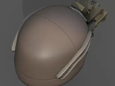 Helmet military combat soldier armor  Low-poly 3D model 5