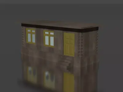 city house low-poly Low-poly 3D model shop