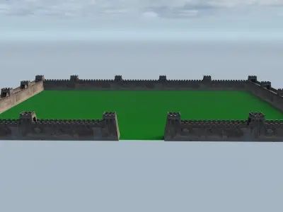 Castle wall Free 3D model