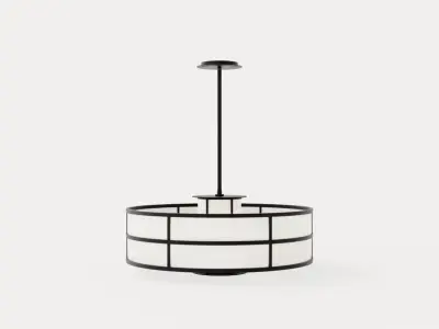 Discus Chandelier - Graphite Low-poly 3D model