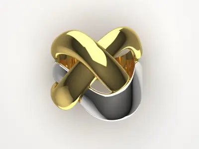  woman gold ring gr0009 3D print model