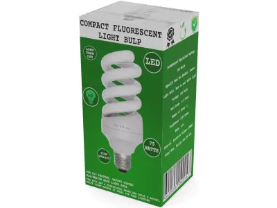 Light bulbs Compact Fluorescent Light Bulb Low-poly 3D model
