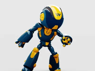 TOY BOT HUMOND  RIGGED 3D model