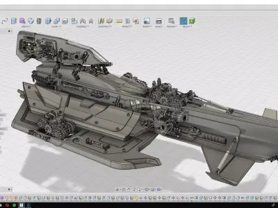 Sci-Fi Spacecraft 3D Printable  3D print model